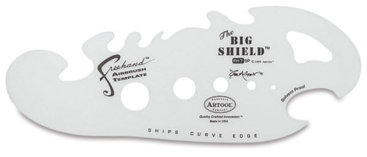 Artool Freehand Essential Seven Airbrush Template - FH-7, Big Shield